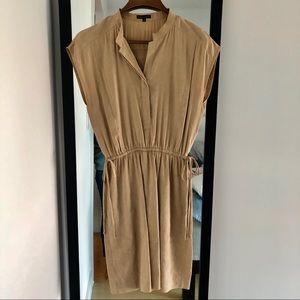 THEORY Beige Linen String Dress